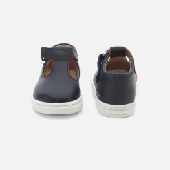 Nu-Pieds|Chaussures Basses-Jacadi Salomés bébé garçon en cuir lisse - marine MARINE JACADI