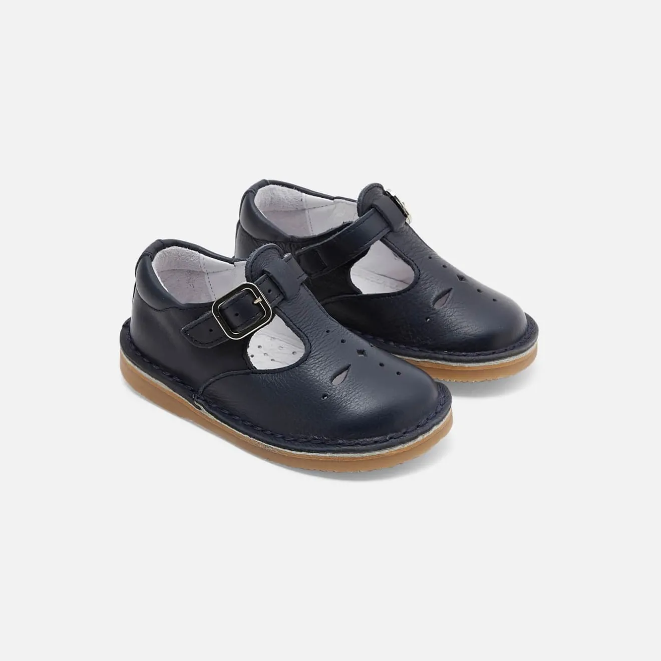 Chaussures Basses|Babies, Charles Ix, Salomés Et Ballerines-Jacadi Salomés bébé mixte en cuir lisse - marine MARINE JACADI