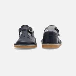Chaussures Basses|Babies, Charles Ix, Salomés Et Ballerines-Jacadi Salomés bébé mixte en cuir lisse - marine MARINE JACADI