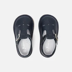 Chaussures Basses|Babies, Charles Ix, Salomés Et Ballerines-Jacadi Salomés bébé mixte en cuir lisse - marine MARINE JACADI