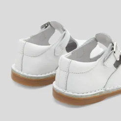 Nu-Pieds|Chaussures Basses-Jacadi Salomés bébé mixte en cuir lisse - blanc BLANC JACADI