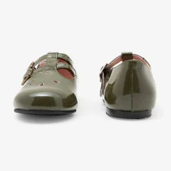 Babies, Charles Ix, Salomés Et Ballerines|Chaussures-Jacadi Salomés enfant fille en cuir verni - KAKI