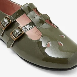 Babies, Charles Ix, Salomés Et Ballerines|Chaussures-Jacadi Salomés enfant fille en cuir verni - KAKI