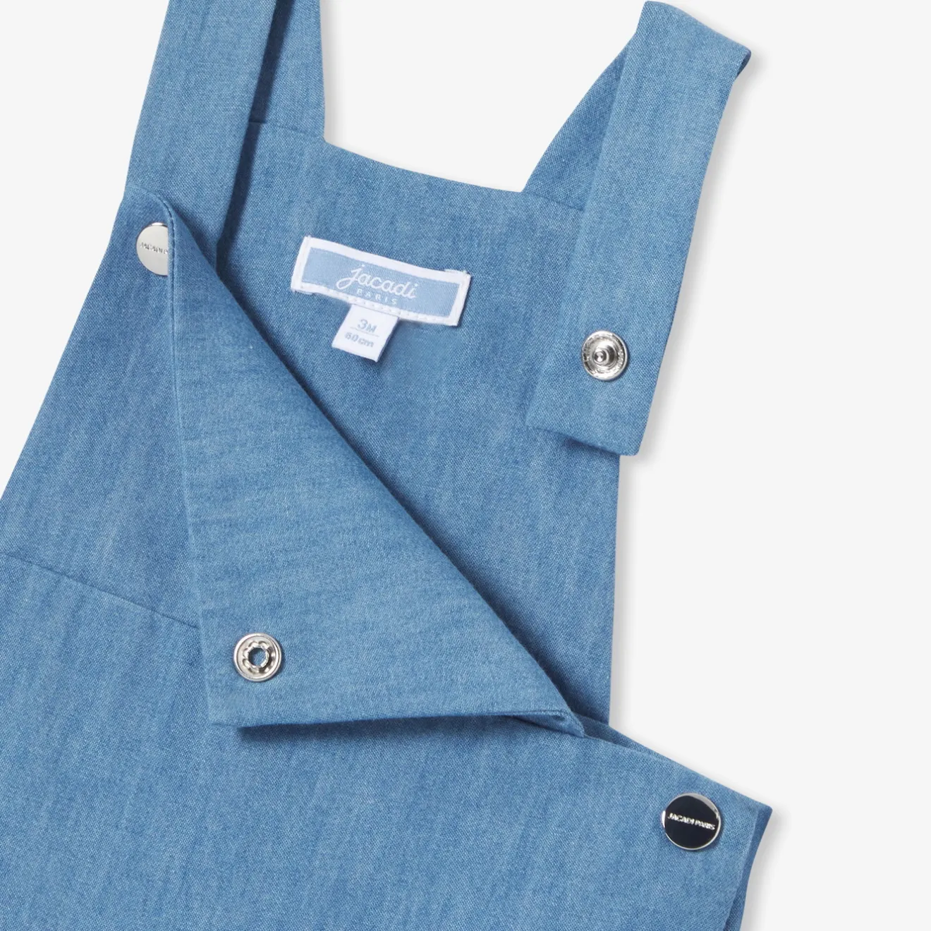 Combinaison, Barboteuse Et Ensemble-Jacadi Salopette bébé en denim léger - CHAMBRAY