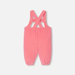 Combinaison, Barboteuse Et Ensemble-Jacadi Salopette bébé fille en velours - CORAIL