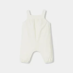 Combinaison, Barboteuse Et Ensemble-Jacadi Salopette bébé fille en velours - blanc doux BLANC DOUX JACADI