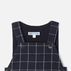 Combinaison, Barboteuse Et Ensemble-Jacadi Salopette bébé garçon à carreaux - MARINE/BLANC