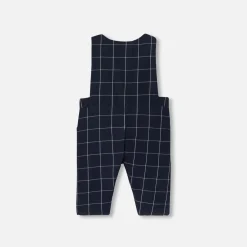 Combinaison, Barboteuse Et Ensemble-Jacadi Salopette bébé garçon à carreaux - MARINE/BLANC