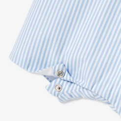 Combinaison, Barboteuse Et Ensemble-Jacadi Salopette courte bébé garçon en popeline - BLEU/BLANC