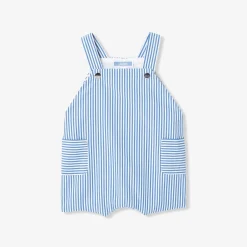 Combinaison, Barboteuse Et Ensemble-Jacadi Salopette courte bébé garçon - BLANC/BLEU