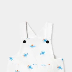 Combinaison, Barboteuse Et Ensemble-Jacadi Salopette courte bébé garçon - lore BLANC/MULTICO