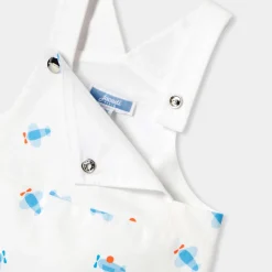 Combinaison, Barboteuse Et Ensemble-Jacadi Salopette courte bébé garçon - lore BLANC/MULTICO