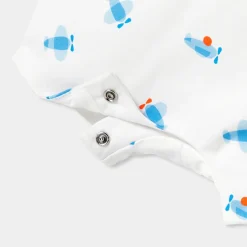 Combinaison, Barboteuse Et Ensemble-Jacadi Salopette courte bébé garçon - lore BLANC/MULTICO