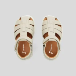 Nu-Pieds-Jacadi Sandales bébé garçon en cuir - blanc doux BLANC DOUX JACADI