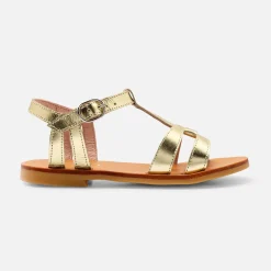 Sandales Et Nu-Pieds|Chaussures-Jacadi Sandales enfant fille en cuir - OR