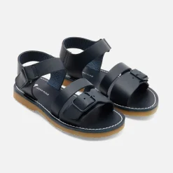 Nu-Pieds|Chaussures-Jacadi Sandales enfant garçon en cuir lisse - marine MARINE JACADI