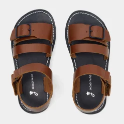 Nu-Pieds|Chaussures-Jacadi Sandales enfant garçon en cuir lisse - NATUREL