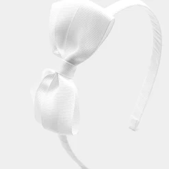 Accessoires-Jacadi Serre-tête à nœud en gros-grain - blanc BLANC JACADI