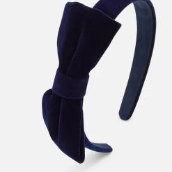 Accessoires-Jacadi Serre-tête à nœud en velours - marine MARINE JACADI