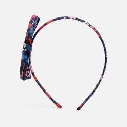 Accessoires-Jacadi Serre-tête enfant fille en tissu Liberty - lore MARINE/MULTICO