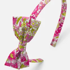 Accessoires-Jacadi Serre-tête enfant fille en tissu Liberty - lore MULTICO