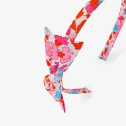 Accessoires-Jacadi Serre-tête enfant fille en tissu Liberty - lore ORANGE/MULTICO