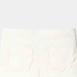 Pantalon Et Short-Jacadi Short bébé fille en velours milleraies - blanc doux BLANC DOUX JACADI