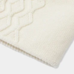 Accessoires-Jacadi Snood bébé en tricot torsadé - blanc doux BLANC DOUX JACADI