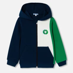 Pull, Sweat Et Cardigan-Jacadi Sweat à capuche enfant garçon - MARINE/VERT