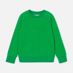 Pull, Sweat Et Cardigan-Jacadi Sweat enfant en piqué de coton - VERT
