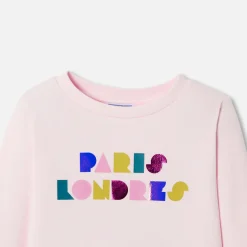 Pull, Sweat Et Cardigan-Jacadi Sweat enfant fille en molleton - rose poudre ROSE POUDRE JACADI