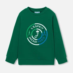 Pull, Sweat Et Cardigan-Jacadi Sweat enfant garçon - VERT FONCE