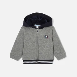 Pull, Sweat Et Cardigan-Jacadi Sweat zippé bébé garçon - gris chine clair GRIS CHINE CLAIR JACADI