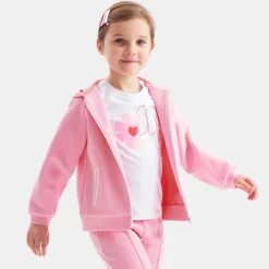 Pull, Sweat Et Cardigan-Jacadi Sweat zippé enfant fille - ROSE TENDRE