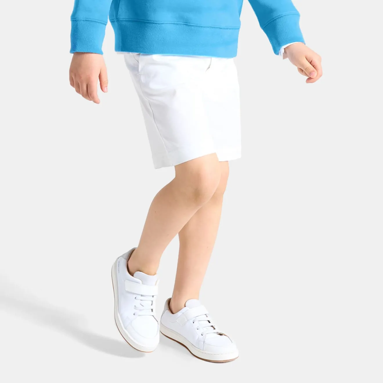 Baskets Et Tennis|Chaussures-Jacadi Tennis enfant en cuir lisse - blanc BLANC JACADI