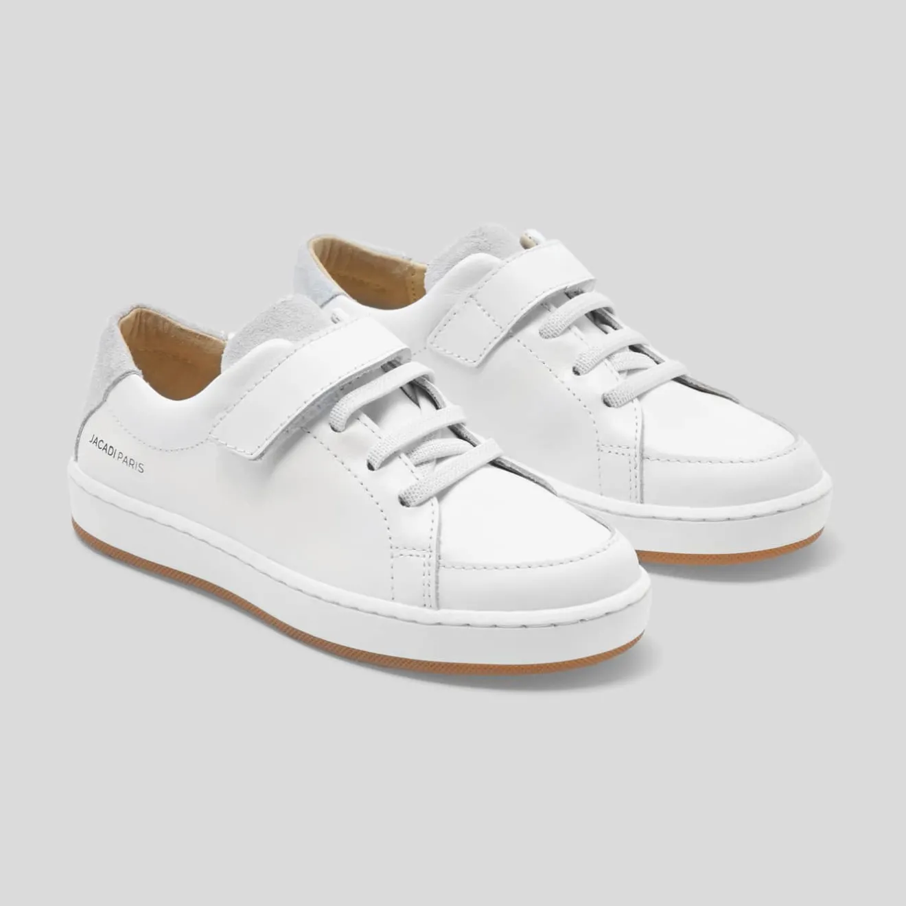 Baskets Et Tennis|Chaussures-Jacadi Tennis enfant en cuir lisse - blanc BLANC JACADI