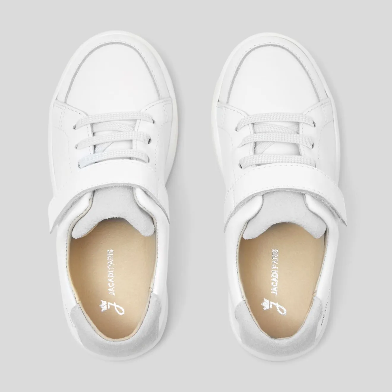 Baskets Et Tennis|Chaussures-Jacadi Tennis enfant en cuir lisse - blanc BLANC JACADI