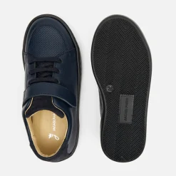 Chaussures Basses|Chaussures-Jacadi Tennis enfant garçon en cuir - marine MARINE JACADI