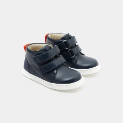 Baskets Et Tennis-Jacadi Tennis montantes bébé garçon en cuir lisse - marine MARINE JACADI