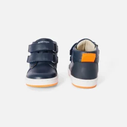 Baskets Et Tennis|Chaussures-Jacadi Tennis montantes bébé garçon en cuir lisse - marine MARINE JACADI