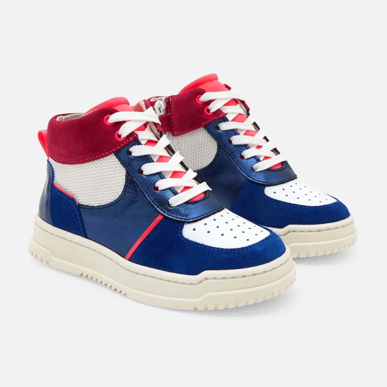 Baskets Et Tennis|Chaussures-Jacadi Tennis montantes enfant fille - MARINE/BLANC