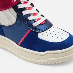 Baskets Et Tennis|Chaussures-Jacadi Tennis montantes enfant fille - MARINE/BLANC