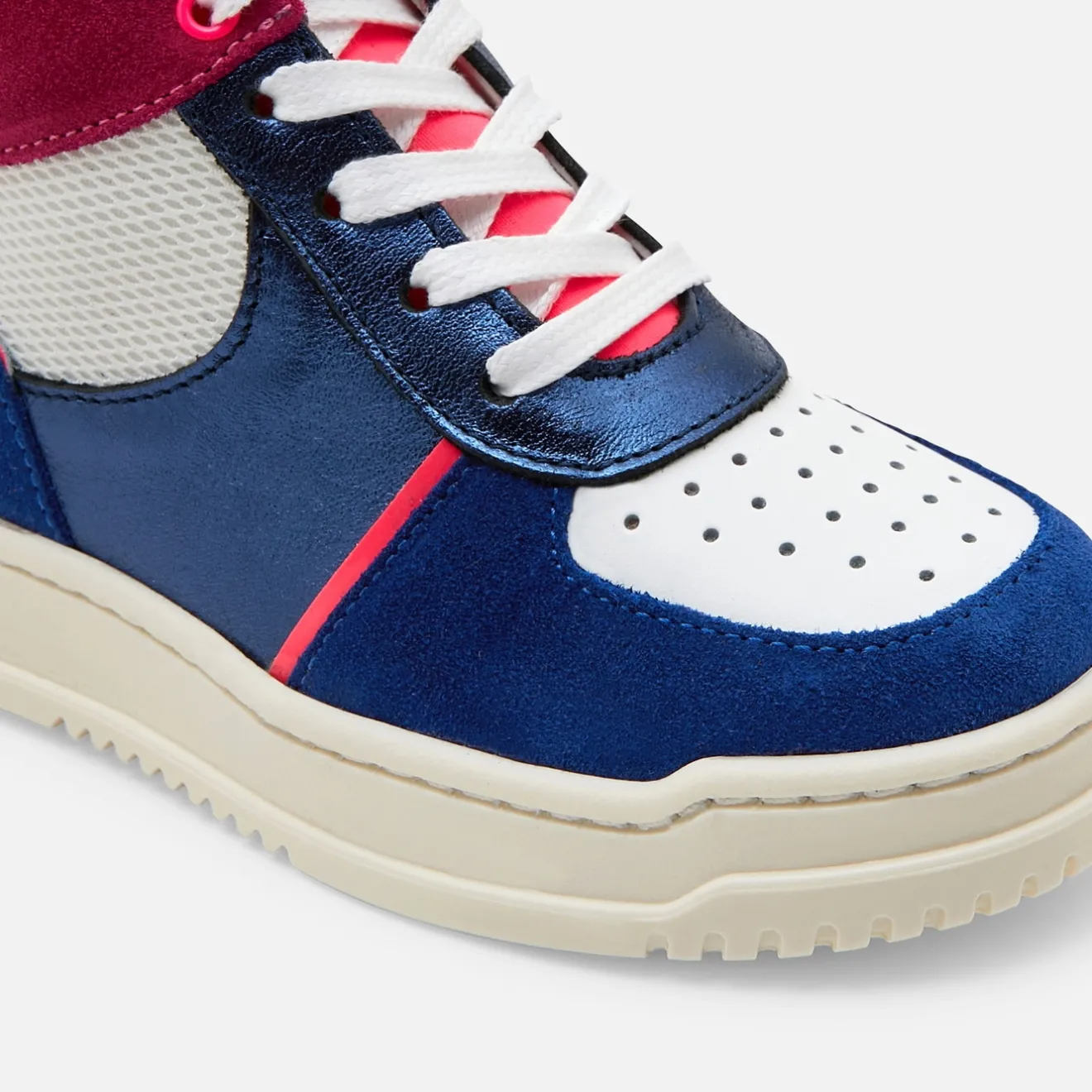 Baskets Et Tennis|Chaussures-Jacadi Tennis montantes enfant fille - MARINE/BLANC