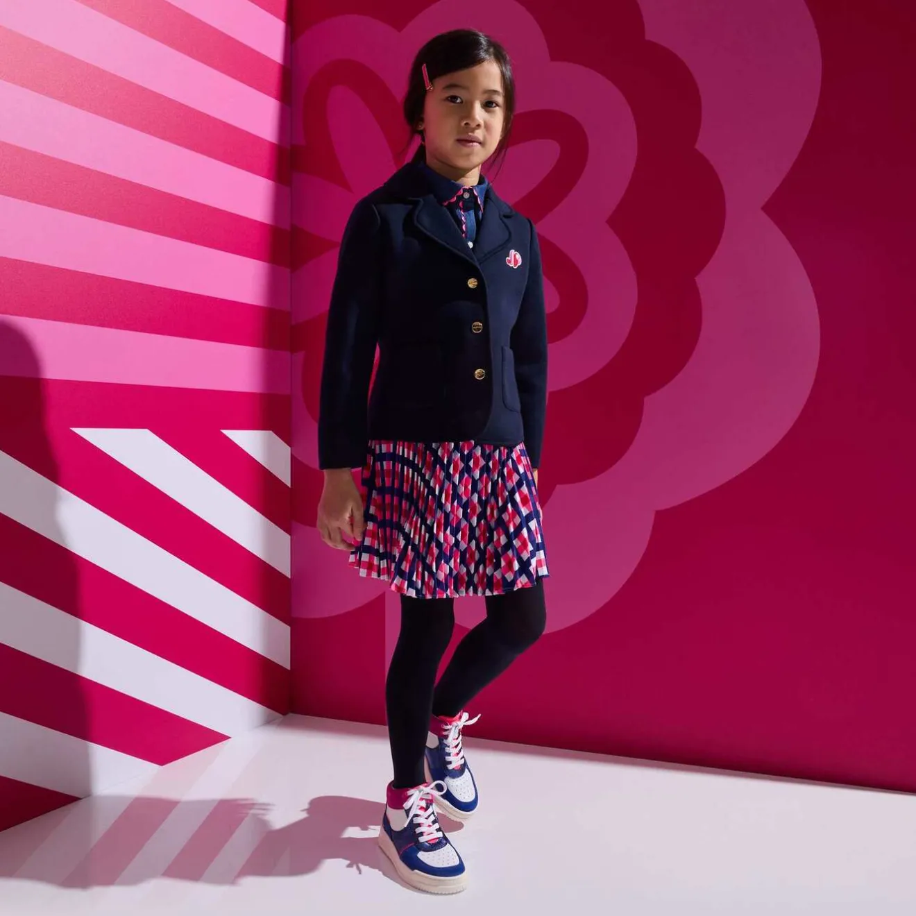 Baskets Et Tennis|Chaussures-Jacadi Tennis montantes enfant fille - MARINE/BLANC