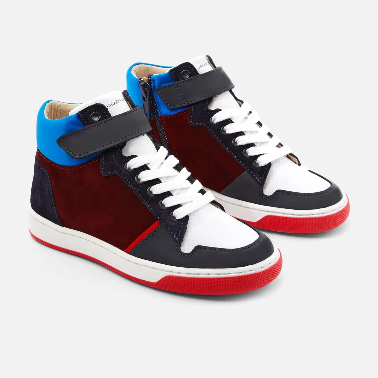 Baskets Et Tennis|Chaussures-Jacadi Tennis montantes enfant garçon - MARINE/BORDEAUX