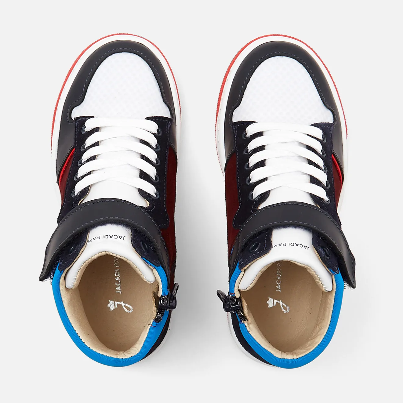 Baskets Et Tennis|Chaussures-Jacadi Tennis montantes enfant garçon - MARINE/BORDEAUX
