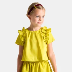 Blouse Et Chemise-Jacadi Top enfant fille en taffetas - LIME