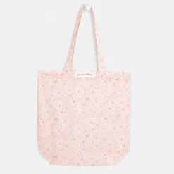 Accessoires-Jacadi Tote bag en tissu Liberty - x Tohana - ROSE/BLANC
