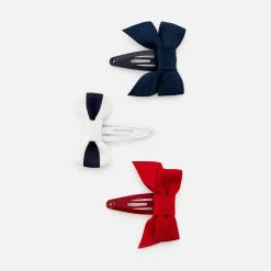 Accessoires-Jacadi Trio de barrettes bébé fille - MARINE/ROUGE