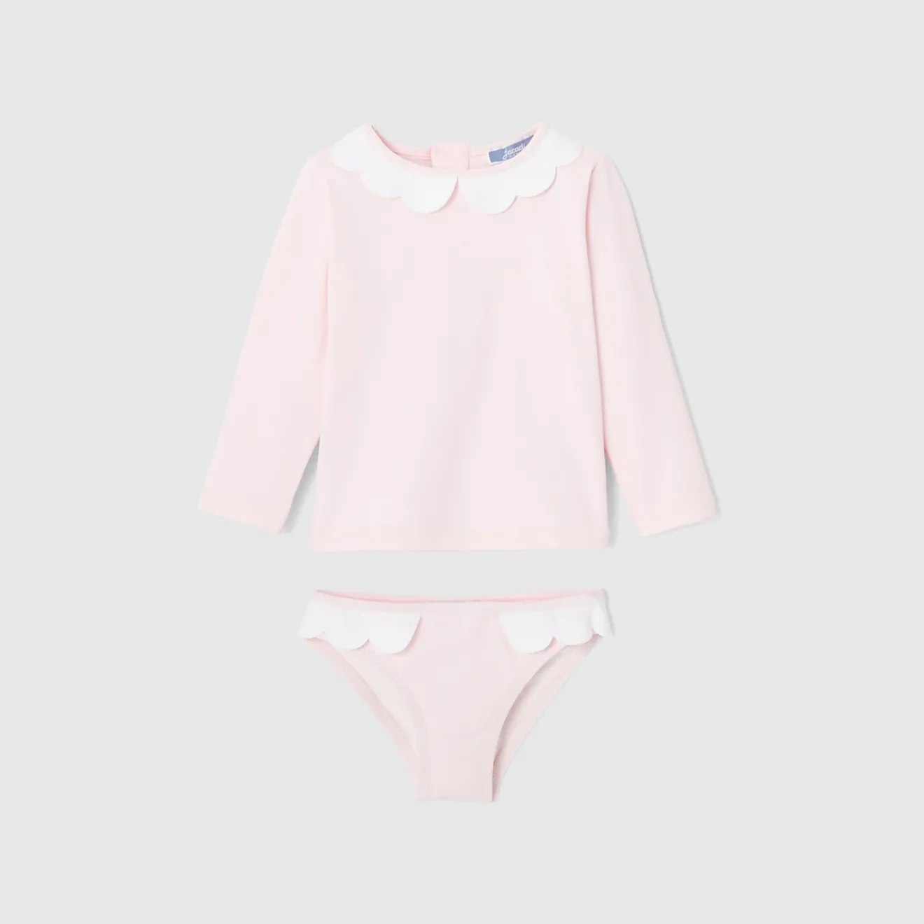 Accessoires|Maillot De Bain-Jacadi T-shirt de protection UV UPF 40+ et culotte de bain bébé fille - rose pale ROSE PALE JACADI